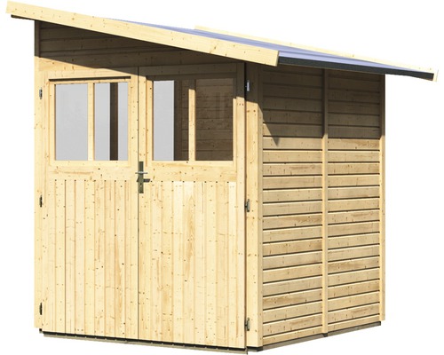 Gartenhaus aus Holz mit Fenster und Doppeltür