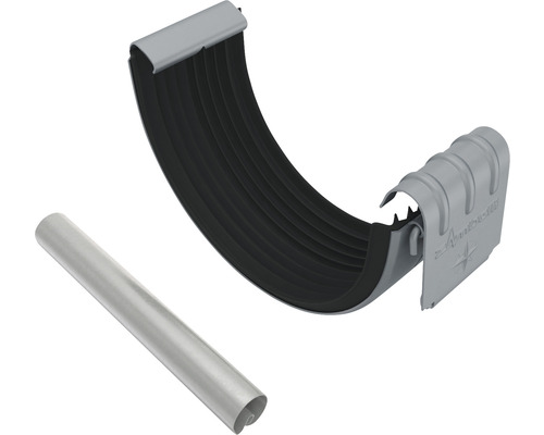 Zambelli Set Rinnen- u. Wulstverbinder anthrazit für Rinnengröße 333 mm Dachrinnen-Reparaturset mit Dachrinnenstreifen und Einführwerkzeug