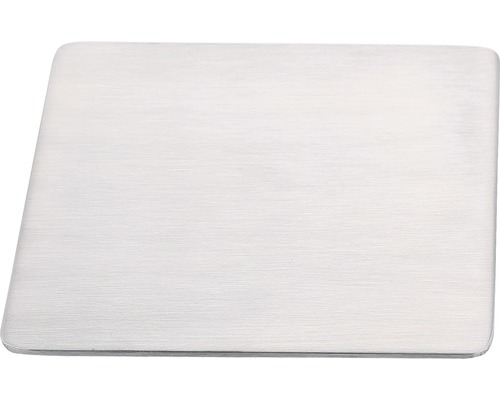 REIKA Montageplatte Ovaro für Magnetaccessoires 12x12 cm edelstahl gebürstet Eckige Edelstahlplatte