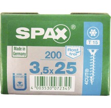 Verpackung Spax Schrauben 3,5x25 mm, Made in Germany, Edelstahl Rostfrei