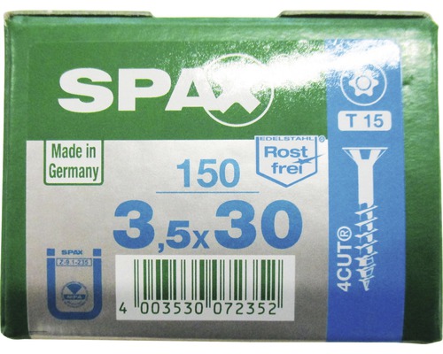 Verpackung Spax Schrauben 3,5x30 Millimeter