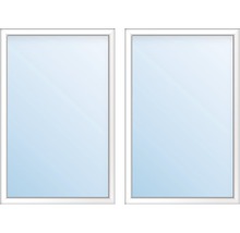 Kunststofffenster 2-flg.mit Stulppfosten ARON Basic weiß 1500x1450 mm-thumb-0