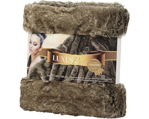 Kunstfelldecke in Felloptik, Größe 150 mal 200 Zentimeter
