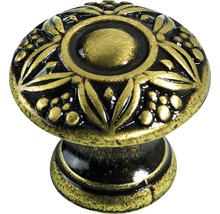 Möbelknopf aus Metall mit floralem Design