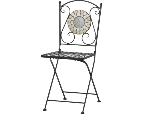 Klappstuhl Gardamo Prato Gestell Stahl schwarz matt, Fläche Keramik mehrfarbig Klappstuhl Gardamo Prato Gestell Stahl schwarz matt, Fläche Keramik mehrfarbig