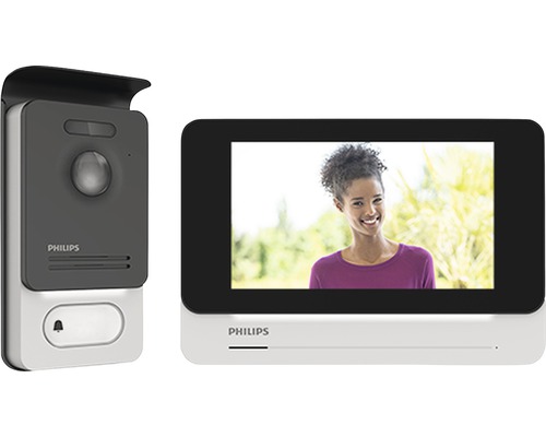 Philips WelcomeEye Touch Gegensprechanlage mit Videofunktion silber schwarz