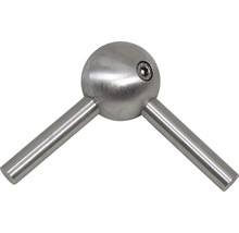 Kugelgelenk aus Metall mit zwei Stangen