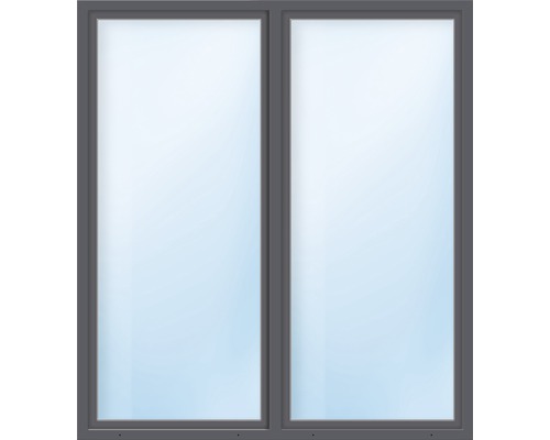 ARON Basic Balkontür Kunststoff 2-flg. mit Stulppfosten ESG weiß/anthrazit 1600x2100 mm ARON Basic Balkontür Kunststoff 2-flg. mit Stulppfosten ESG weiß/anthrazit 1600x2100 mm