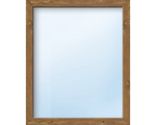 Kunststofffenster Festverglasung ARON Basic weiß/golden oak 1150x2100 mm (nicht öffenbar)