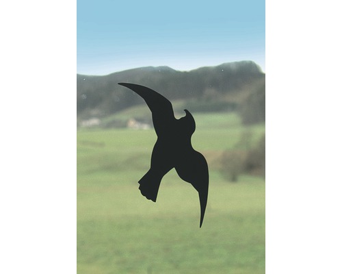Silhouette eines Vogels zum Schutz vor Vogelschlag auf Glasflächen