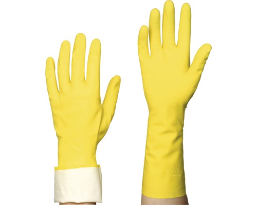 Gelbe Gummihandschuhe für den Haushalt