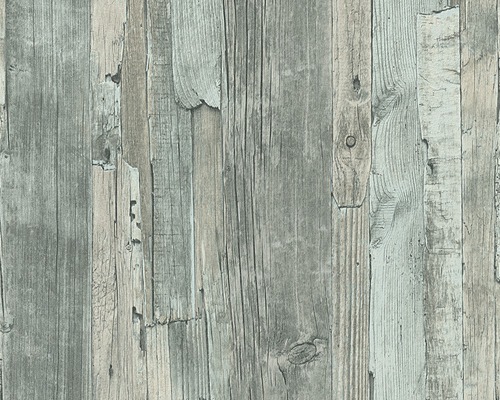 Vliestapete 95405-5 Decoworld Holz-Optik grün Tapete mit Holzplankenmuster