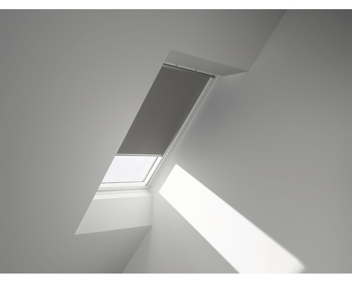 VELUX Verdunkelungsrollo uni grau manuell Rahmen aluminium DKL CK02 0705S