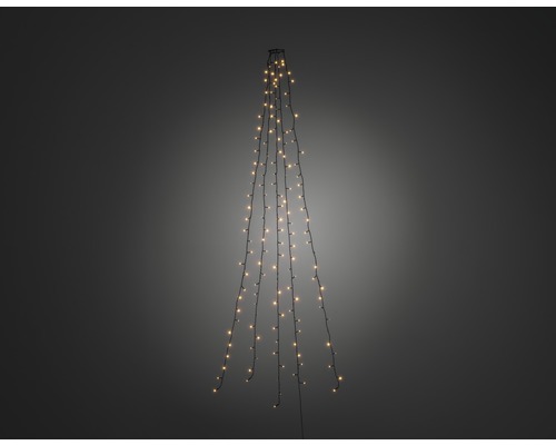 LED Baummantel mit Ring Konstsmide 2,4 m + Zuleitungslänge 5 m 200 LEDs Lichtfarbe bernstein Dekorative LED-Lichterkette in Form eines Baumes