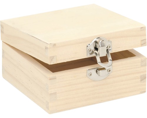 Holzbox quadratisch 10x10x5,5 cm
