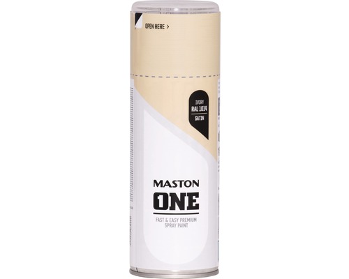 Sprühlack Maston ONE seidenmatt RAL 1014 elfenbein 400 ml Mastons One Sprühlack Dose, Elfenbein RAL 1014, Satin