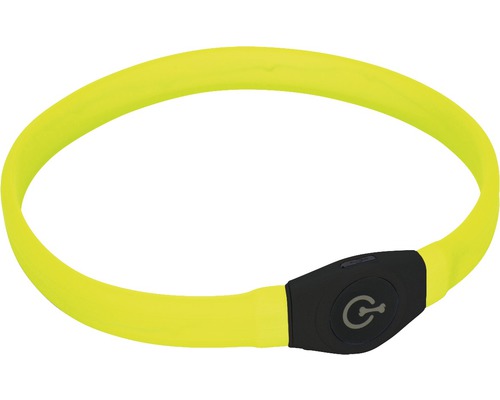 Leuchthalsband Karlie Visio Silikon 65 cm gelb Gelbes LED Armband zur Sicherheit