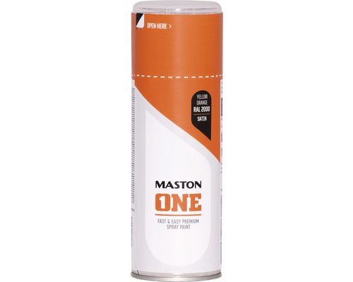 Sprühlack Maston ONE seidenmatt RAL 2000 gelborange 400 ml Mastons One Sprühlack Gelb Orange RAL 2000