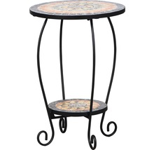 Blumenständer Pflanzenständer Siena Garten Prato Eisen-Mosaik B 41 H 59 cm schwarz