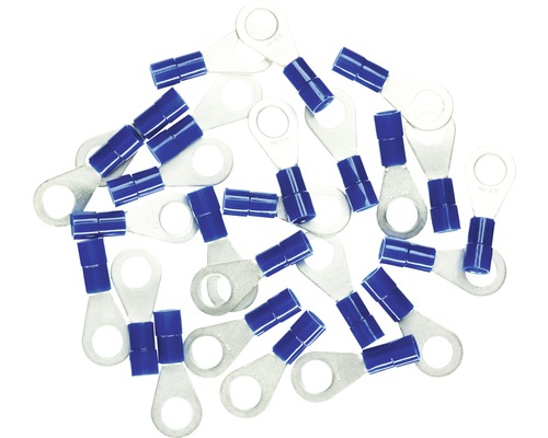 Haupa BLV260274 Ringkabelschuh isoliert M6 1,5-2,5 mm² blau 25 Stück Ringkabelschuhe mit Isolierung