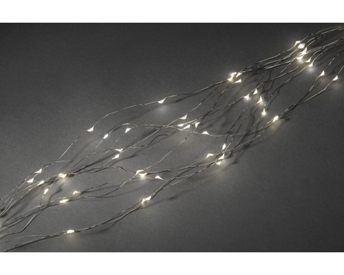 LED Lichterkette Konstsmide Tropfen 0,9 m + Zuleitungslänge 5 m 90 LEDs Lichtfarbe warmweiß Dekorative Lichterkette mit LED-Leuchten für den Innenbereich