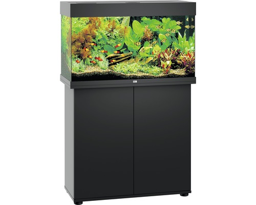 Aquariumkombination JUWEL Rio 125 SBX mit LED-Beleuchtung, Heizer, Filter und Unterschrank schwarz