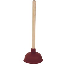 Pömpel mit Holzgriff und Gummisauger