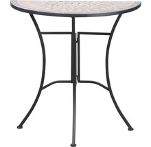 Balkontisch Siena Garden Prato Stein Mosaikoptik 70x35x71 cm grau