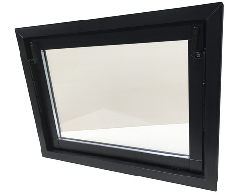 WOLFA Mehrzweck Kipp-Fenster PLUS Kunststoff braun 900x400 mm mit Isolierglas