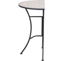 Balkontisch Siena Garden Prato Stein Mosaikoptik 70x35x71 cm grau