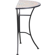 Balkontisch Siena Garden Prato Stein Mosaikoptik 70x35x71 cm grau