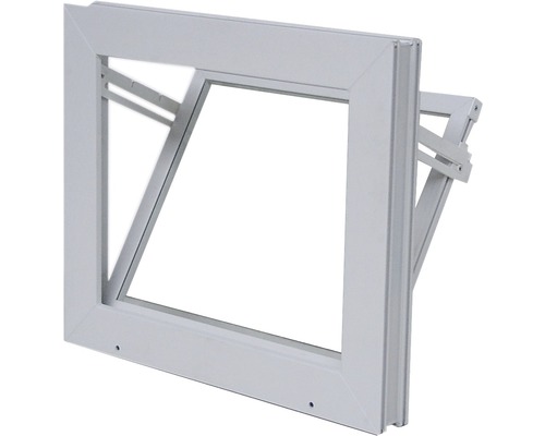 WOLFA Mehrzweck Kipp-Fenster PLUS Kunststoff weiß 400x400 mm mit Isolierglas