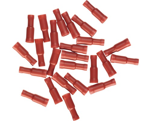 Haupa BLV260440 Rundsteckhülsen isoliert 0,25-1,5 mm² rot 25 Stück Mehrere Aderendhülsen
