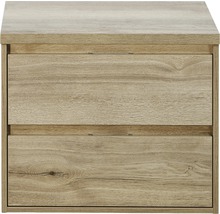Waschtischunterschrank Porto 70 cm mit Waschtischplatte Eiche natur