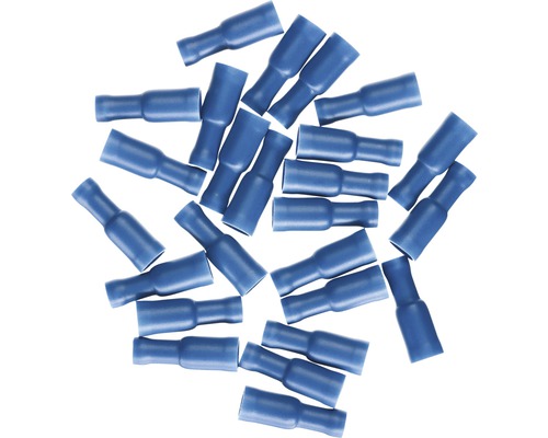 Haupa BLV260442 Rundsteckhülsen isoliert 1,5-2,5 mm² blau 25 Stück Mehrere blaue Hülsenverbinder