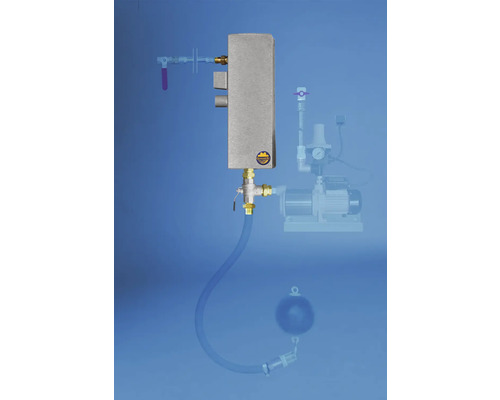 Greenlife Logo auf einem Wasserspeicher mit Zubehör