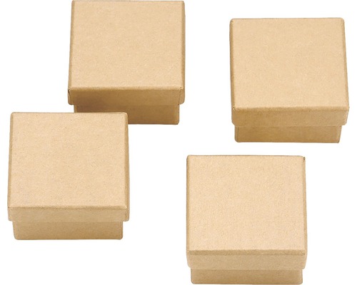 Mini-Boxen-Set quadratisch aus Pappe 4-tlg