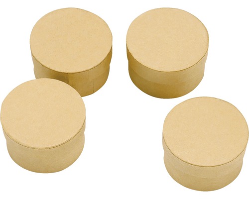 Mini-Boxen-Set rund aus Pappe 4-tlg