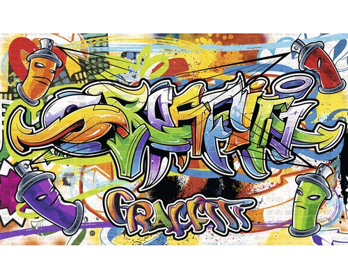 Fototapete Papier 1400 P8 Graffiti bunt 4-tlg. 368 x 254 cm