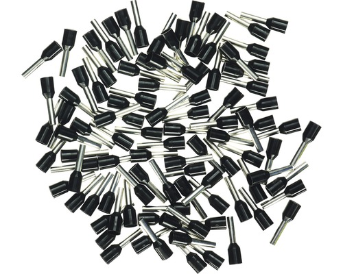 Haupa 270808 Aderendhülsen Isoliert 1,5 mm² schwarz 100 Stück Aderendhülsen aus Metall mit Isolierung