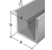 U-Profil Alu silber 16x13x1,5 mm, 2 m-thumb-1