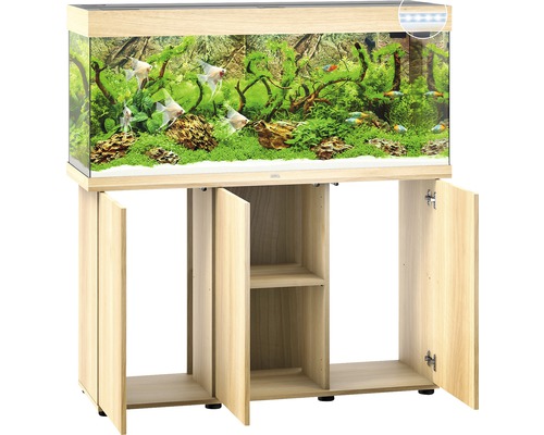 Aquarium mit Unterschrank und eingebauter Beleuchtung