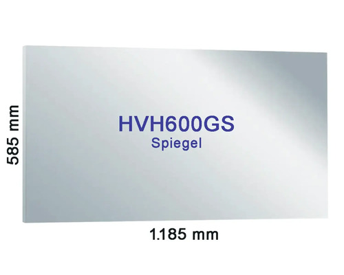 Rechteckiger Spiegel, 1185 mal 585 Millimeter