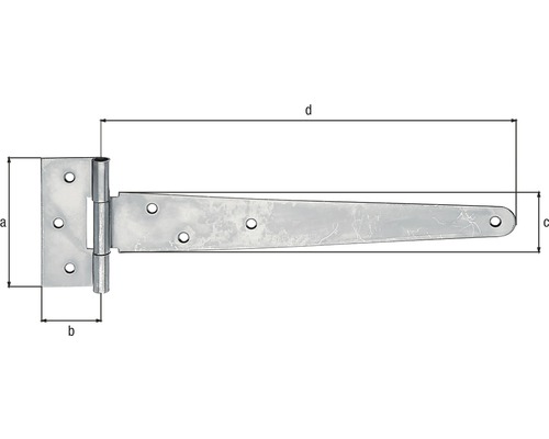 T-Band mit Maßangaben