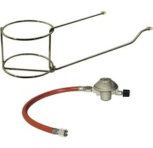 Gasregler mit Schlauch und Halterung