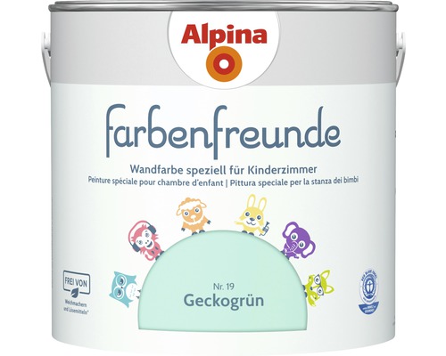 Alpina konservierungsmittelfreie Wandfarbe Farbenfreunde Geckogrün 2,5 l-0