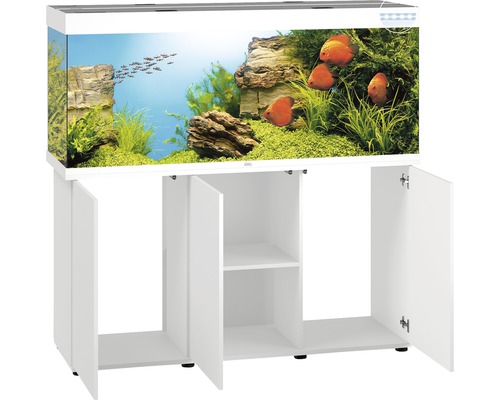 Aquarium mit Unterschrank zur Fischhaltung und Dekoration