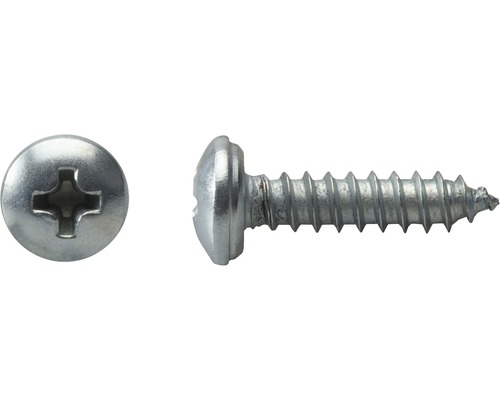 Blechschraube m. Halbrundkopf 3,9x25 mm verzinkt, 1000 Stück Metallschraube mit Kreuzschlitz
