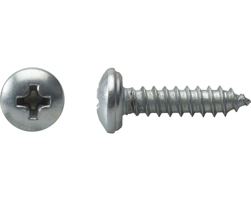 Blechschraube m. Halbrundkopf 3,9x32 mm verzinkt, 1000 Stück Linsenkopf-Blechschraube mit Kreuzschlitz