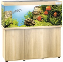 Aquariumkombination JUWEL Rio 450 SBX mit LED-Beleuchtung, Heizer, Filter und Unterschrank helles Holz